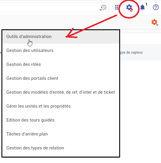 Accès aux pages de configuration