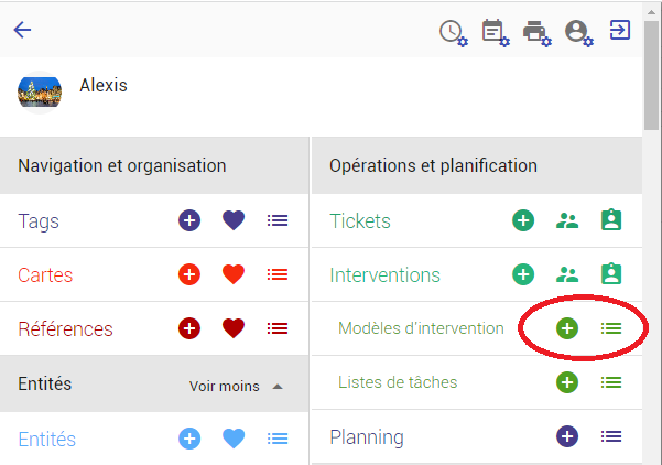 Accès aux modèles d'intervention