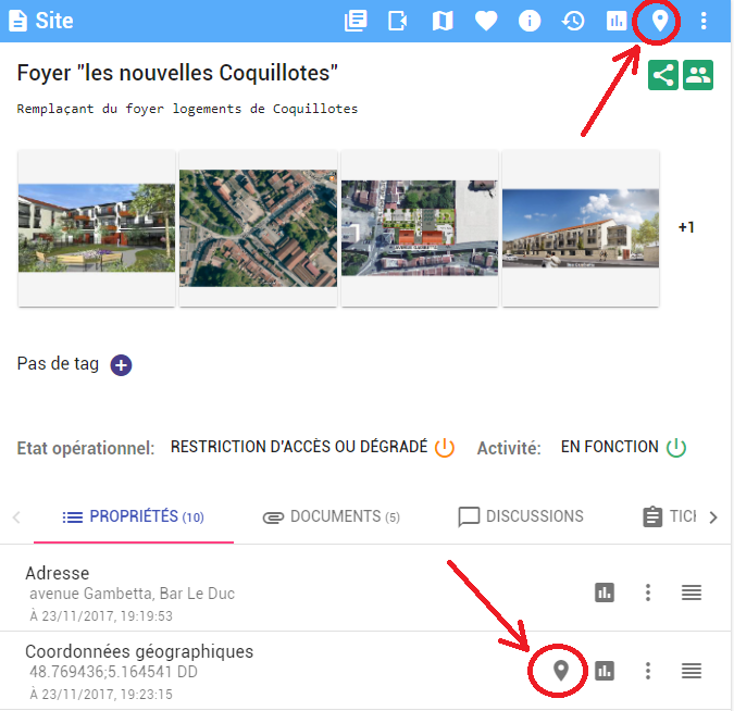 Accéder à Google map depuis la page d'un objet géolocalisé
