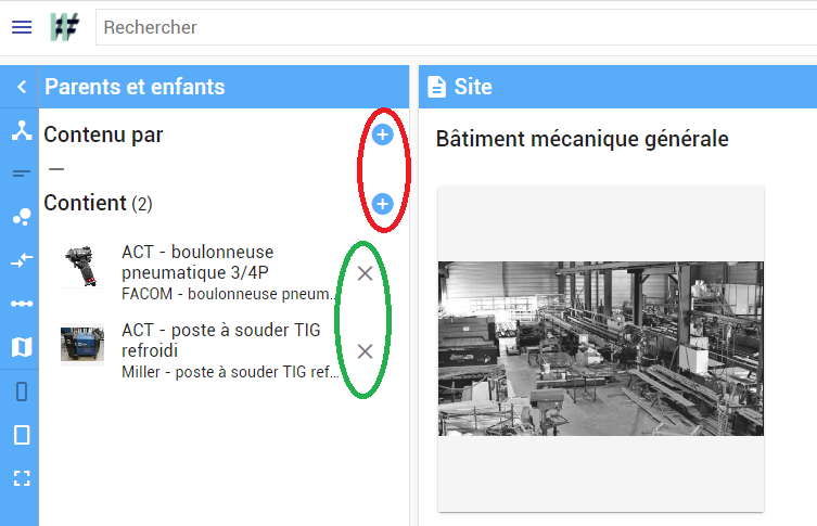 Création et suppression des relations parent-enfant(s)