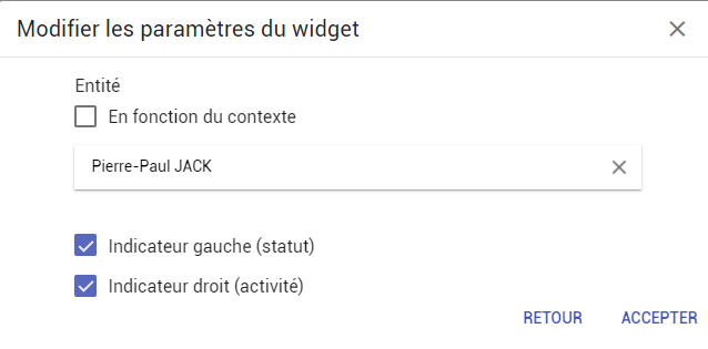 Définition d'un widget indicateurs gauche-droit