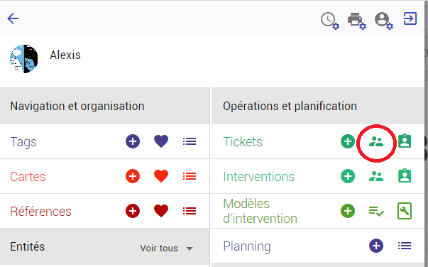 Accès aux tickets que j'ai créés