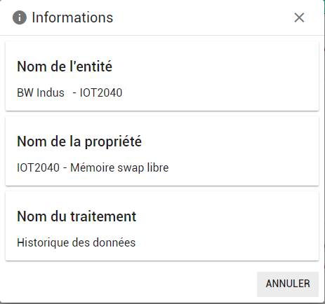 Info sur la source de données associée à la courbe