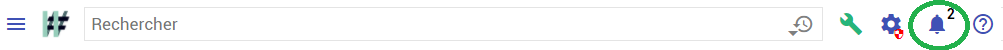 Nombre de notifications non lues
