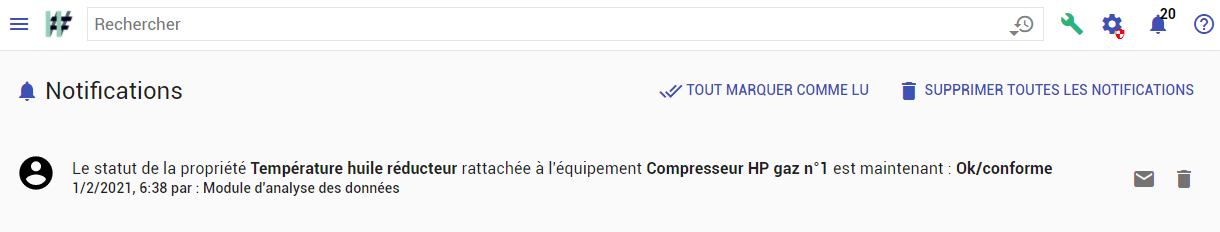 Notification sur changement de statut d'une propriété