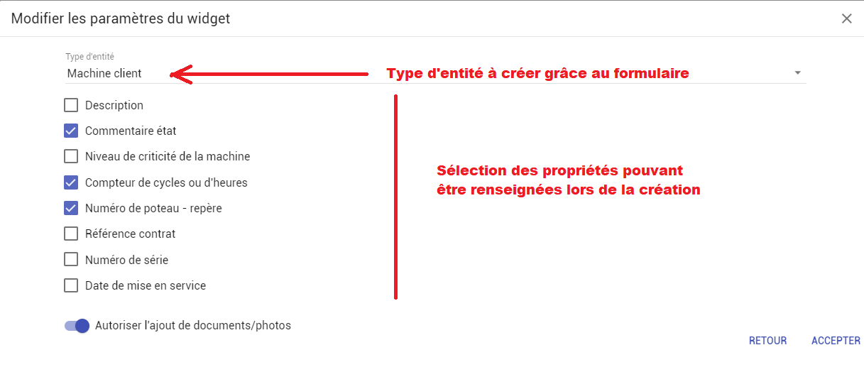Définition d'un widget formulaire (entité)