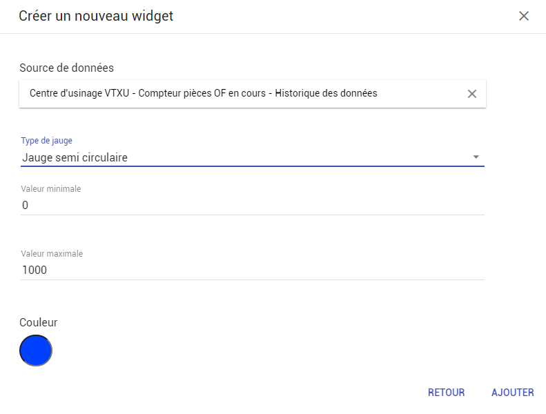 Création d'un widget jauge