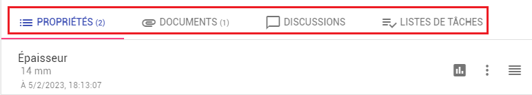 Propriétés, document, discussions….