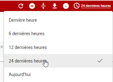 Réglages généraux tableau de données