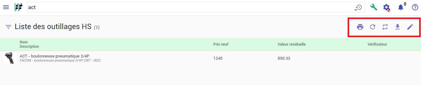Résultats d'une recherche contextuelle