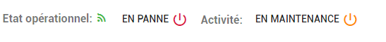 Statut connecté d'une entité
