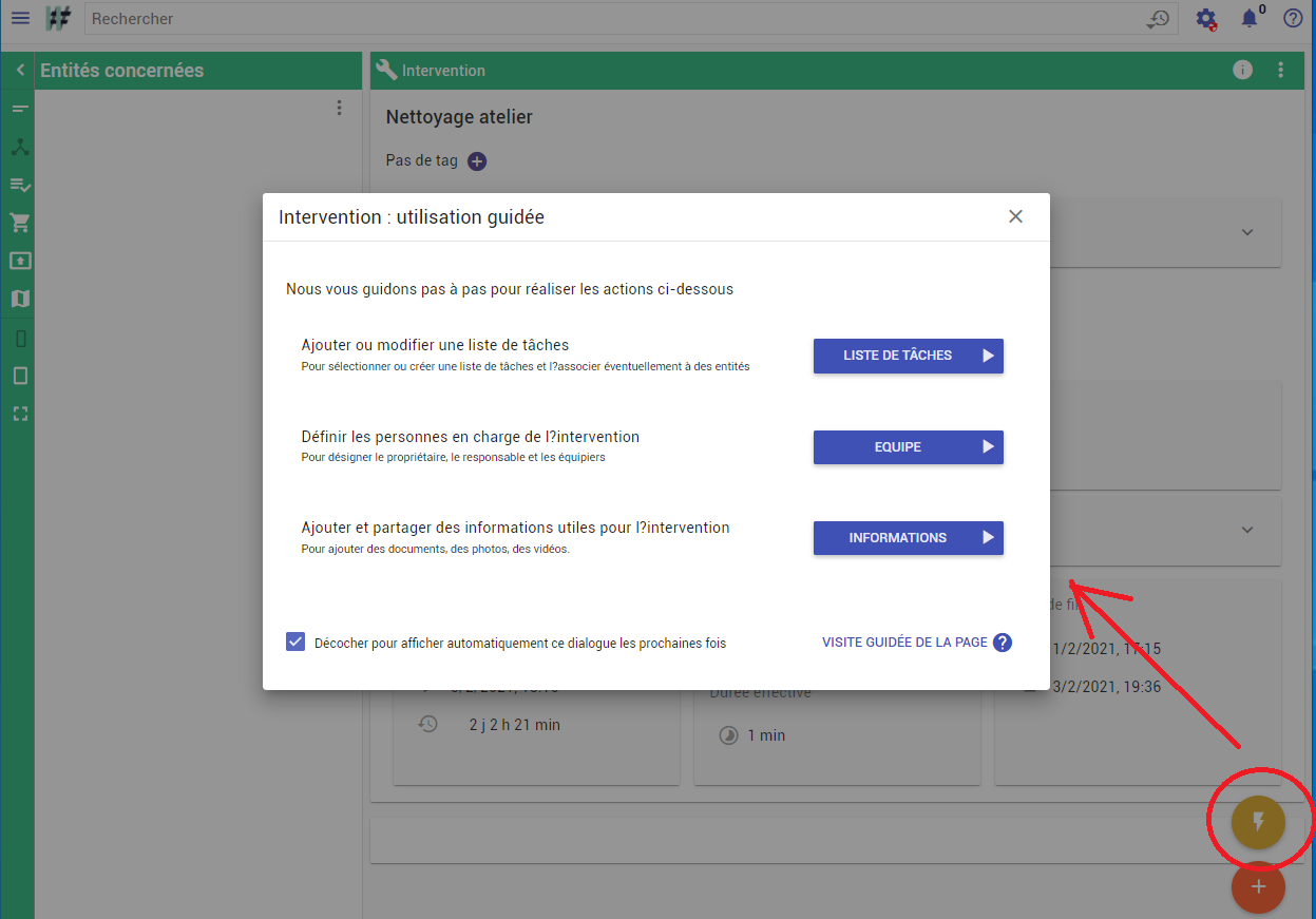 Exemple d'utilisation guidée