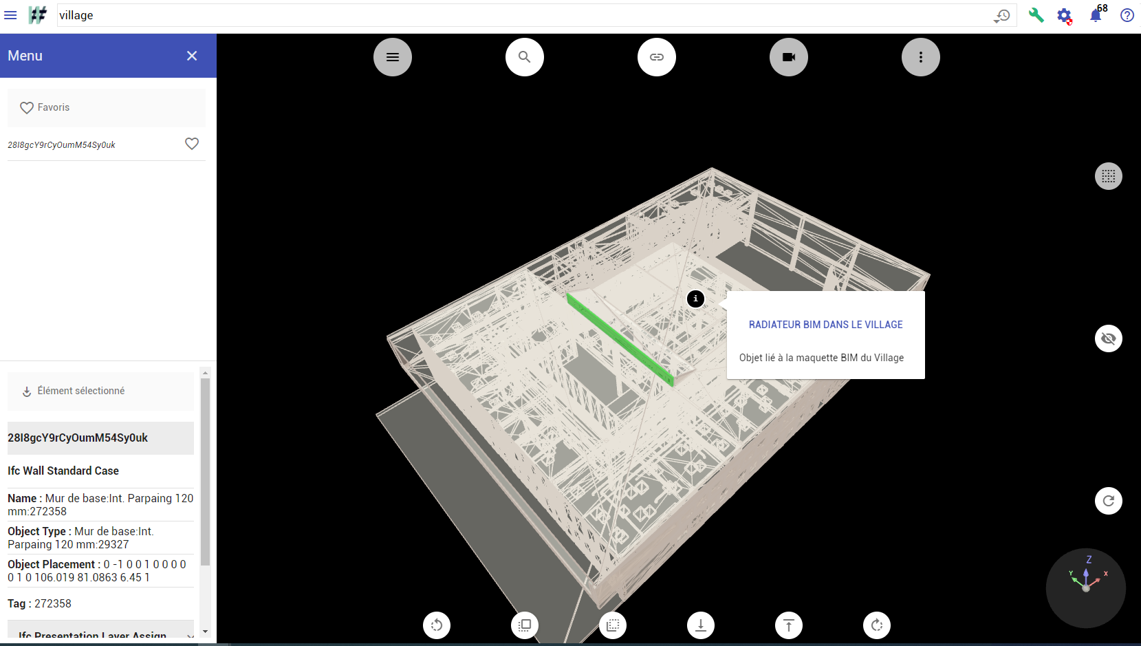 Maquette BIM d'un bâtiment