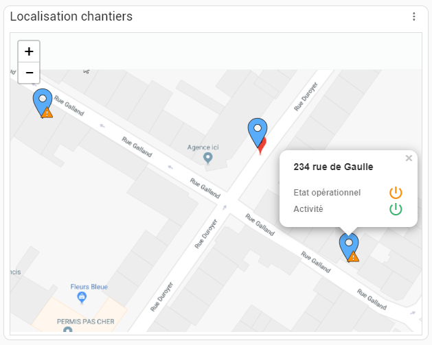 Un widget de type "carte"
